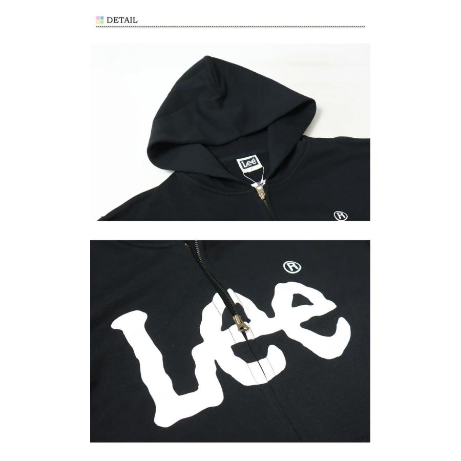 Lee（リー） ロゴプリント スウェット ジップパーカー 裏毛 フーディー