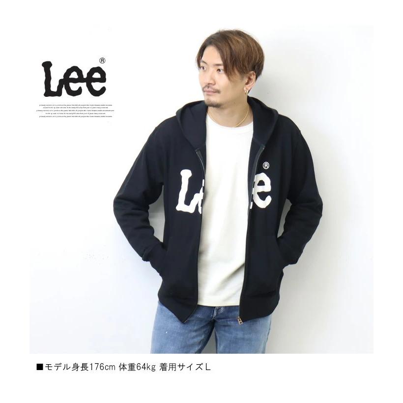 Lee リー ロゴプリント スウェット ジップパーカー 裏毛 フーディー メンズ レディース ユニセックス ジップアップパーカー 送料無料 LT3063｜rexone｜08