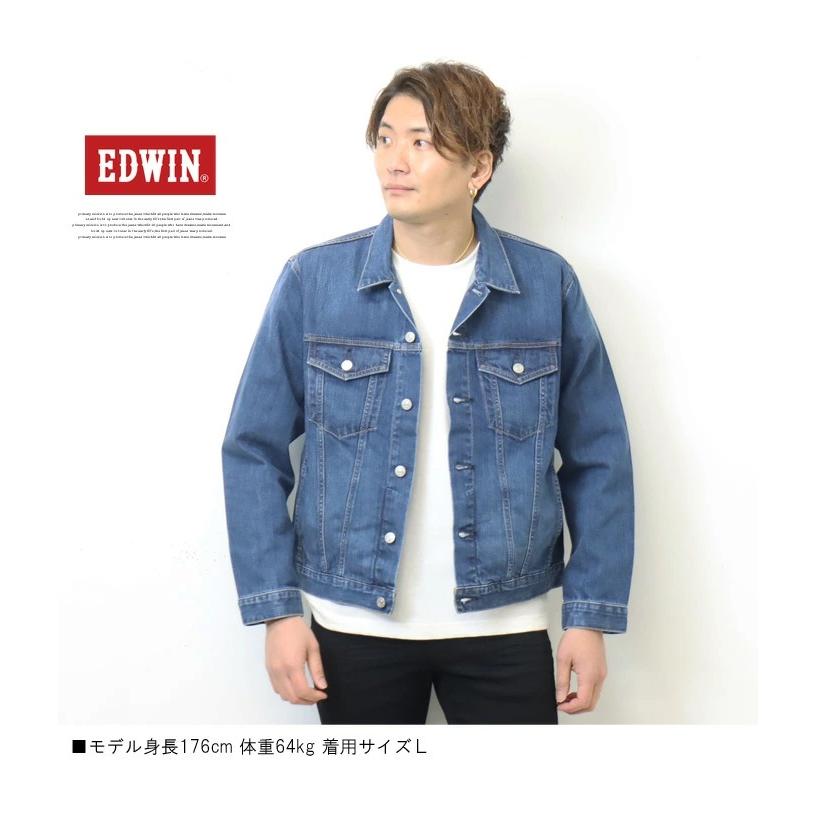 大きいサイズ EDWIN エドウィン ベーシック Gジャン デニムジャケット ジージャン デニム メンズ トップス トラッカージャケット 定番 送料無料 ET1115｜rexone｜07