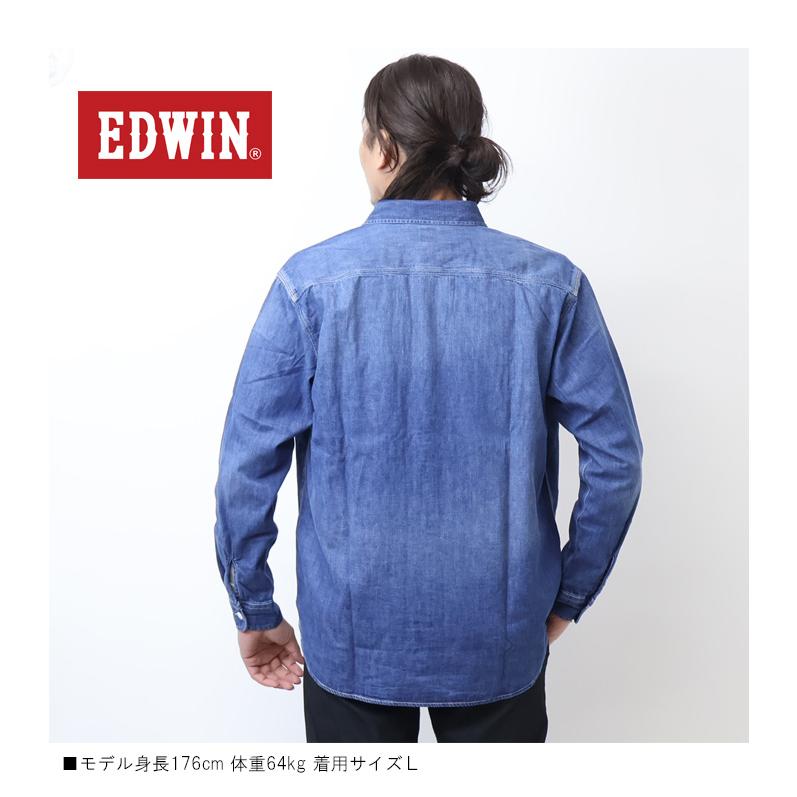 EDWIN（エドウィン） ET2154 デニム ワークシャツ デニムシャツ 長袖