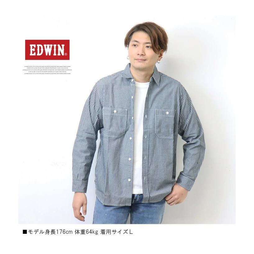 EDWIN エドウィン デニム ワークシャツ デニムシャツ 長袖シャツ EDWIN エドウィン デニム ワークシャツ デニムシャツ 長袖シャツ