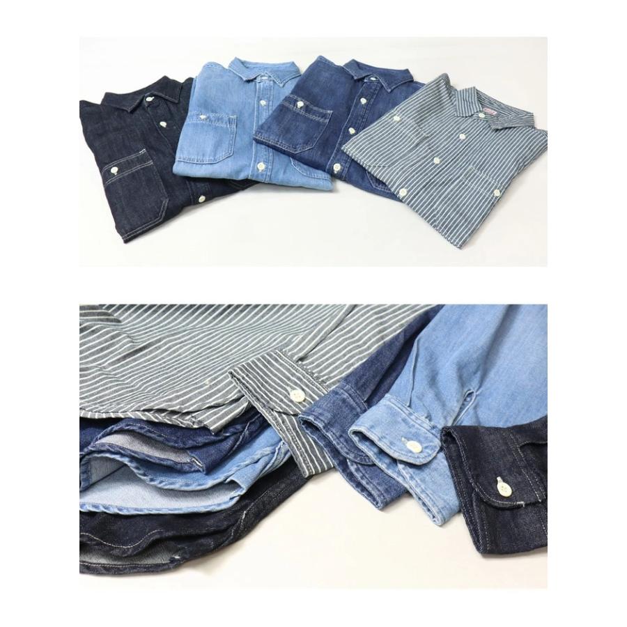 EDWIN（エドウィン） デニム ワークシャツ デニムシャツ 長袖シャツ