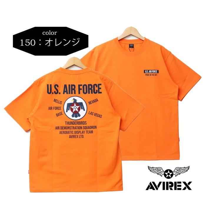 AVIREX アヴィレックス サンダーバーズ パッチ 刺繍 プリント 半袖Tシャツ メンズ アビレックス 送料無料 783-3134052｜rexone｜06