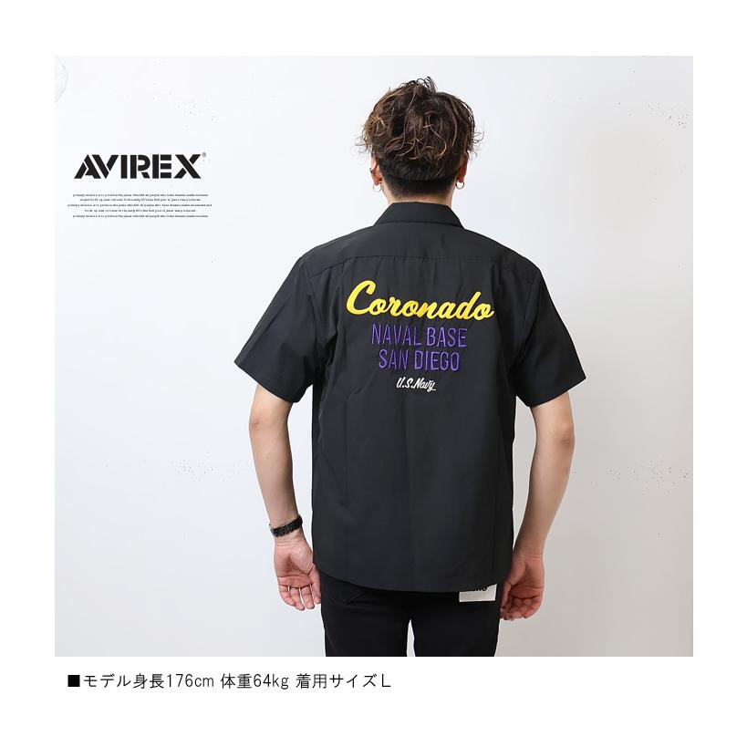 AVIREX アヴィレックス ワークシャツ U.S.N. 半袖シャツ メンズ