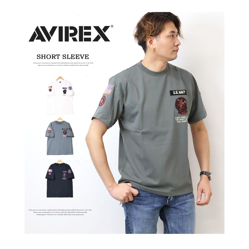 AVIREX アヴィレックス ダストデビル パッチド Tシャツ 半袖 Tシャツ メンズ 半袖Tシャツ 半T アビレックス 送料無料 783-3134046｜rexone｜02