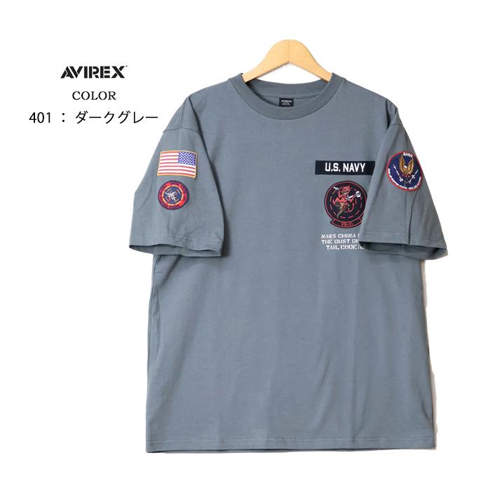 AVIREX アヴィレックス ダストデビル パッチド Tシャツ 半袖 Tシャツ メンズ 半袖Tシャツ 半T アビレックス 送料無料 783-3134046｜rexone｜07