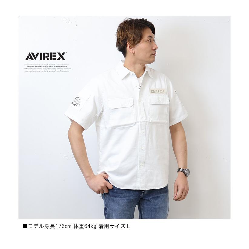 AVIREX アヴィレックス 半袖 ベーシック ファティーグシャツ メンズ トップス 半袖シャツ ポケット 定番 アビレックス 送料無料 783-3923001 783-5923001の画像