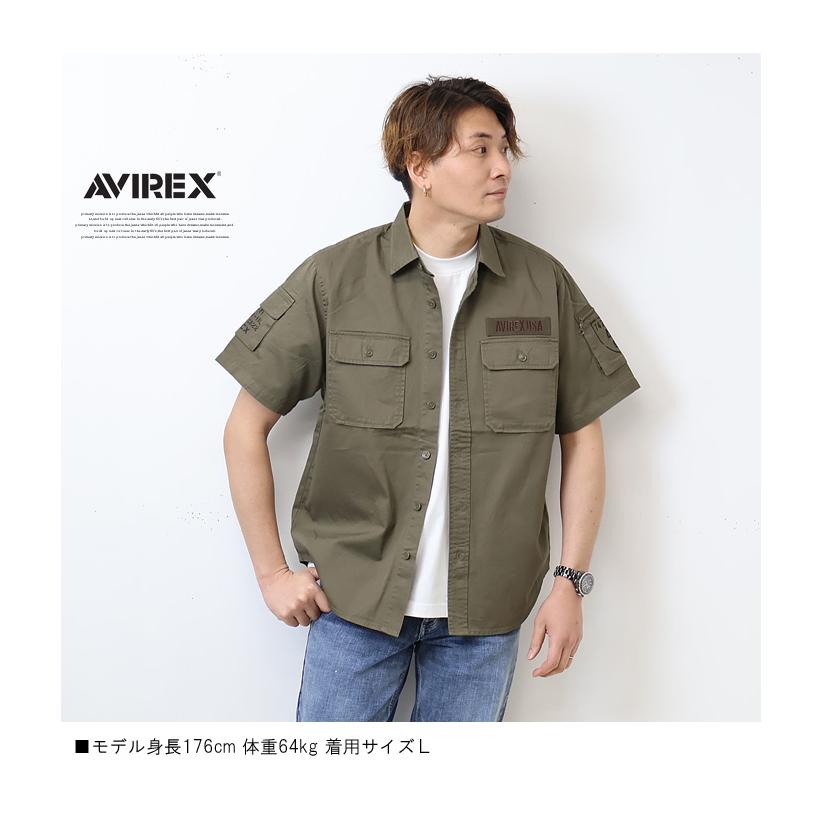 AVIREX アヴィレックス 半袖 ベーシック ファティーグシャツ メンズ トップス 半袖シャツ ポケット 定番 アビレックス 送料無料 783-3923001 783-5923001の画像