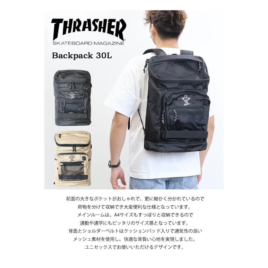 THRASHER スラッシャー バックパック 30L GONZ スクエアリュック リュックサック デイパック メンズ レディース ユニセックス 送料無料 THR-262 | THRASHER | 02