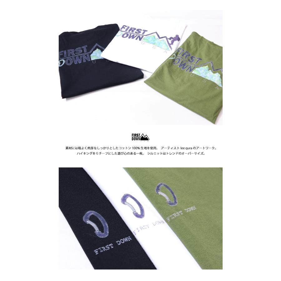 FIRST DOWN USA ファーストダウン バックプリント 半袖 Tシャツ by lee qura 半T メンズ レディース ユニセックス ビッグシルエット ビッグT 送料無料 F401007 | FIRST DOWN | 12