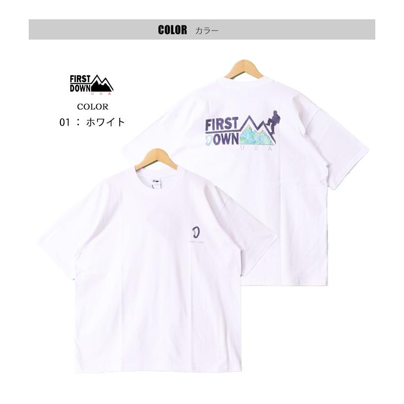 FIRST DOWN USA ファーストダウン バックプリント 半袖 Tシャツ by lee qura 半T メンズ レディース ユニセックス ビッグシルエット ビッグT 送料無料 F401007 | FIRST DOWN | 03