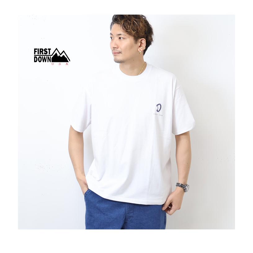 FIRST DOWN USA ファーストダウン バックプリント 半袖 Tシャツ by lee qura 半T メンズ レディース ユニセックス ビッグシルエット ビッグT 送料無料 F401007 | FIRST DOWN | 04