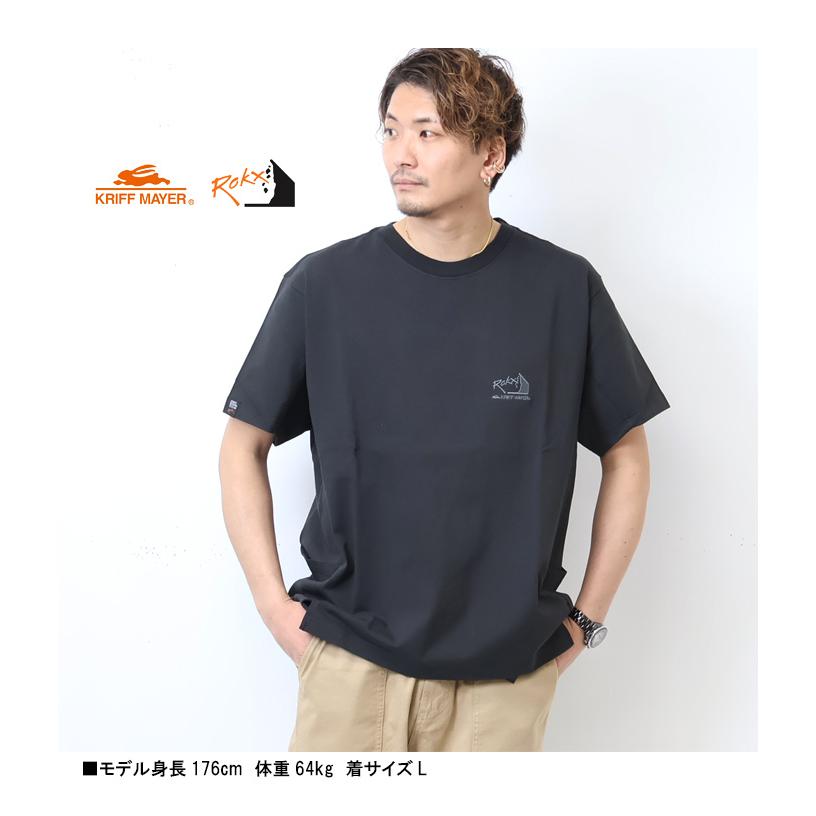 KRIFF MAYER クリフメイヤー ROKX ロックス コラボクールタフT ロゴ バックプリント 半袖 Tシャツ バックプリント メンズ 接触冷感 涼しい 送料無料 2245104 | KRIFF MAYER | 11