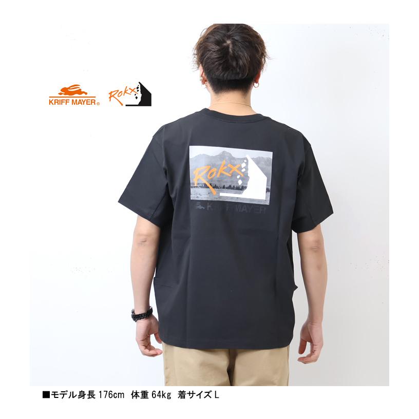 KRIFF MAYER クリフメイヤー ROKX ロックス コラボクールタフT ロゴ バックプリント 半袖 Tシャツ バックプリント メンズ 接触冷感 涼しい 送料無料 2245104 | KRIFF MAYER | 12