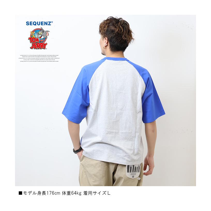 SEQUENZ トムとジェリー ラグランスリーブ プリント 半袖Tシャツ ビッグT 半T メンズ レディース ユニセックス ビッグシルエット トムジェリ 23570905 | Prosperity Sequence | 11