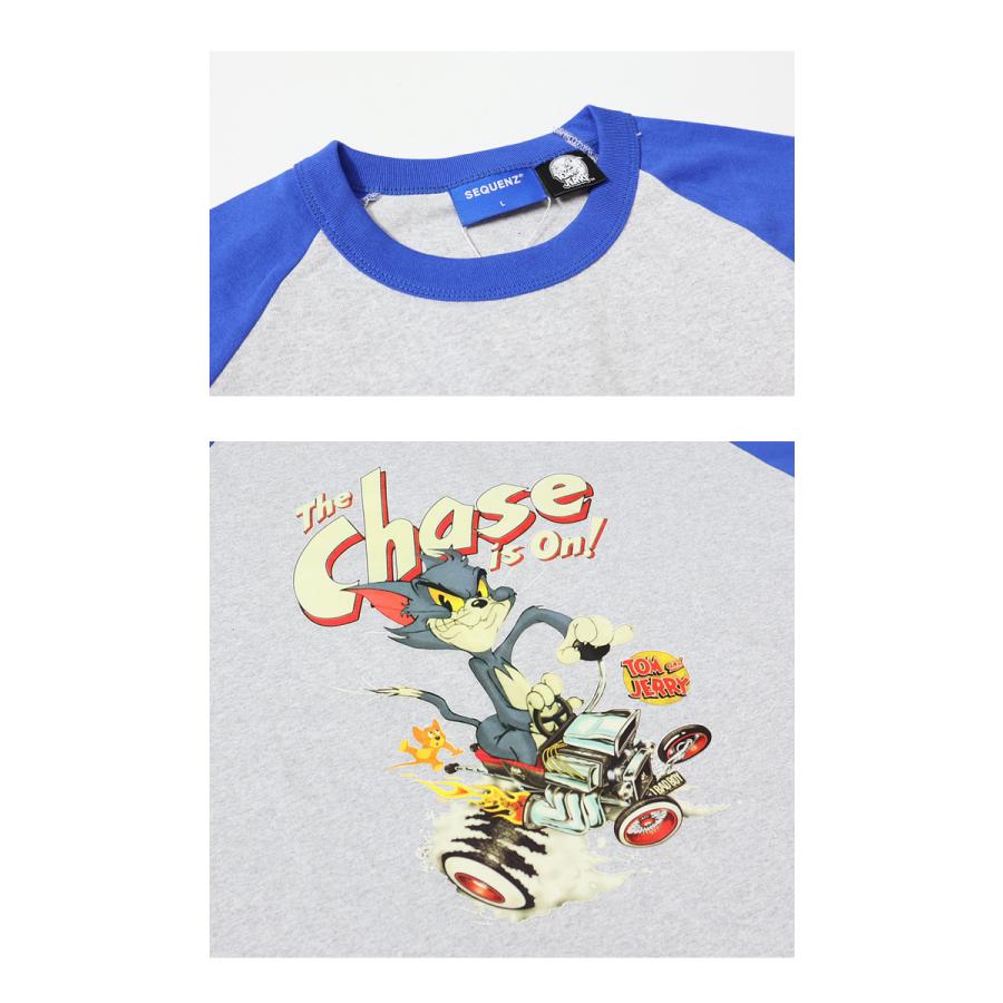 SEQUENZ トムとジェリー ラグランスリーブ プリント 半袖Tシャツ ビッグT 半T メンズ レディース ユニセックス ビッグシルエット トムジェリ 23570905 | Prosperity Sequence | 14