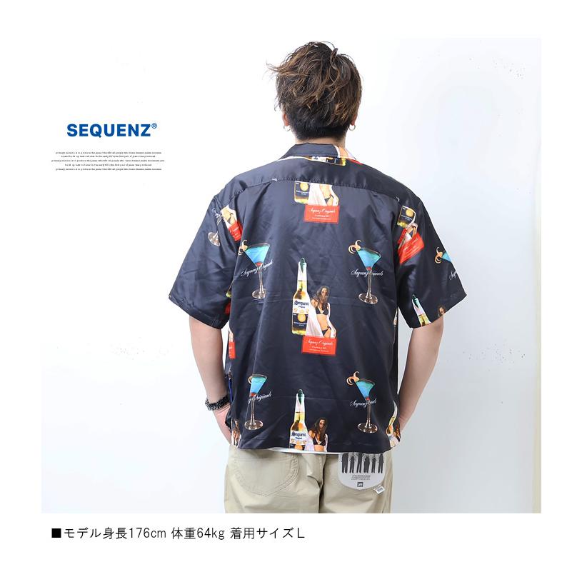 SEQUENZ シークエンズ 総柄 プリント 半袖 開襟シャツ 半袖シャツ メンズ レディース ユニセックス ビッグシルエット 送料無料 23570023 | Prosperity Sequence | 11