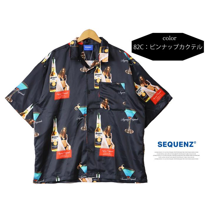 SEQUENZ シークエンズ 総柄 プリント 半袖 開襟シャツ 半袖シャツ メンズ レディース ユニセックス ビッグシルエット 送料無料 23570023 | Prosperity Sequence | 09
