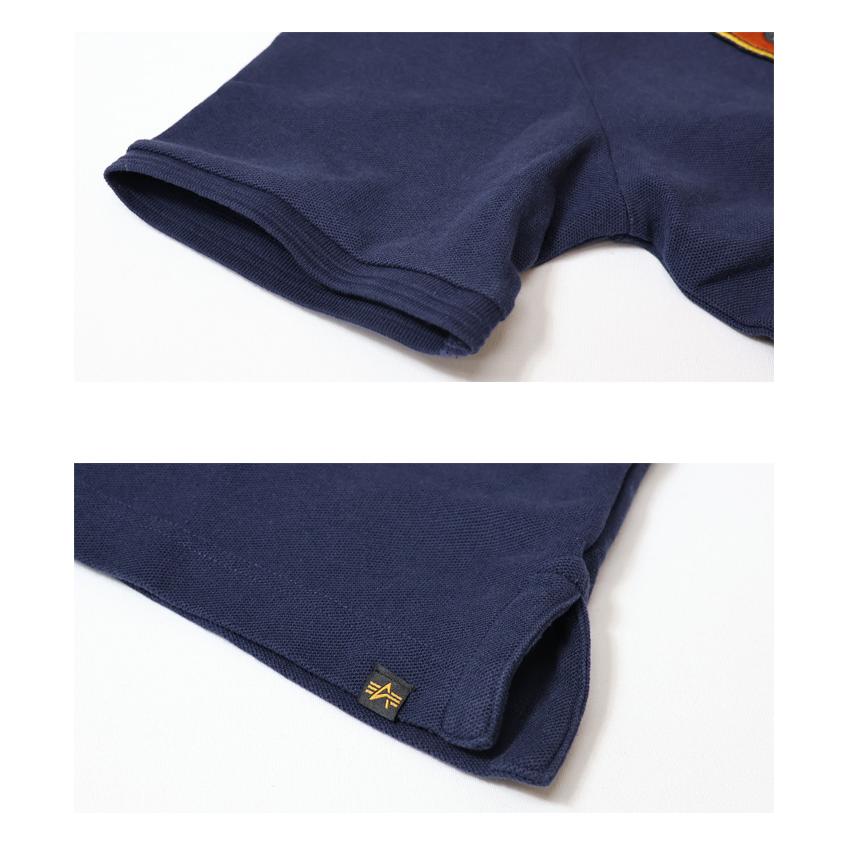 ALPHA INDUSTRIES アルファ インダストリーズ フライトパッチ 半袖ポロシャツ ワッペン メンズ 送料無料 TC1581 | Alpha Industries | 12