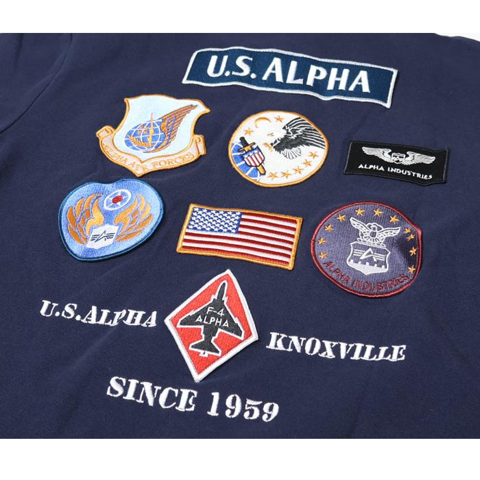 ALPHA INDUSTRIES アルファ インダストリーズ フライトパッチ 半袖ポロシャツ ワッペン メンズ 送料無料 TC1581 | Alpha Industries | 13