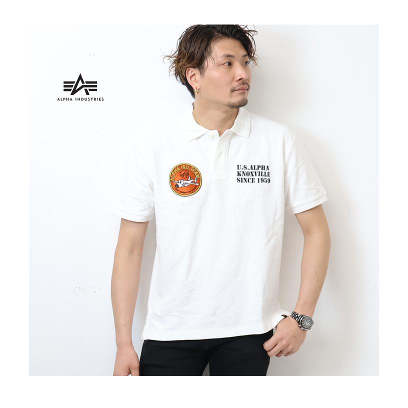 ALPHA INDUSTRIES アルファ インダストリーズ フライトパッチ 半袖ポロシャツ ワッペン メンズ 送料無料 TC1581 | Alpha Industries | 04