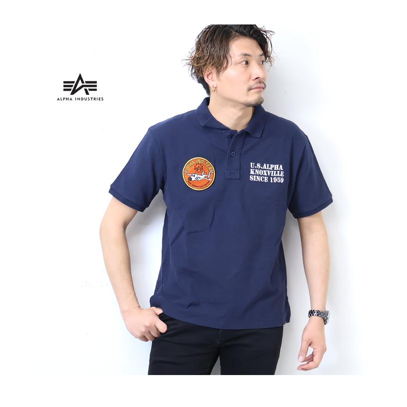 ALPHA INDUSTRIES アルファ インダストリーズ フライトパッチ 半袖ポロシャツ ワッペン メンズ 送料無料 TC1581 | Alpha Industries | 07