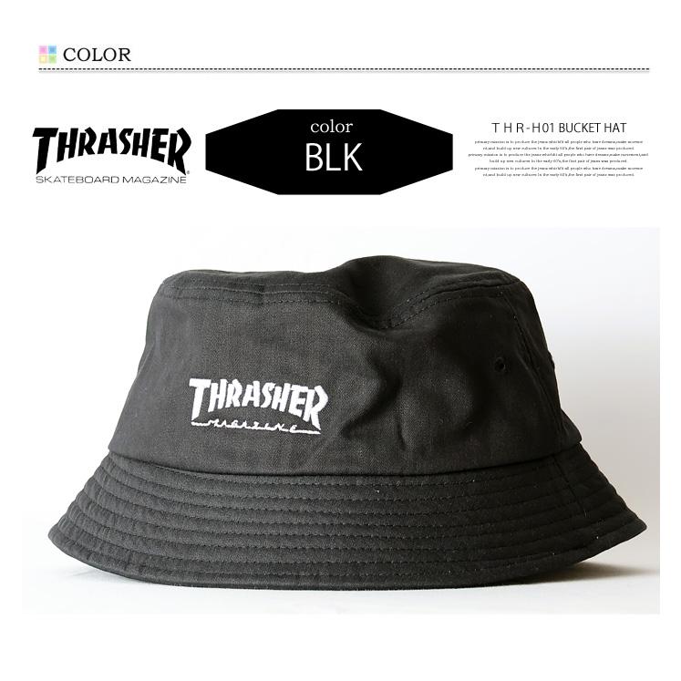 THRASHER（スラッシャー） ロゴ刺繍 バケットハット バケハ 帽子