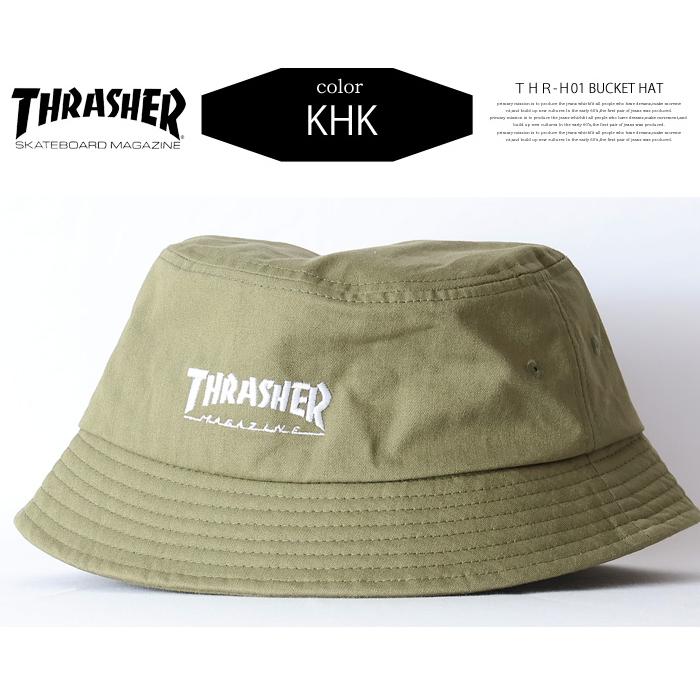 THRASHER スラッシャー ロゴ刺繍 バケットハット バケハ 帽子