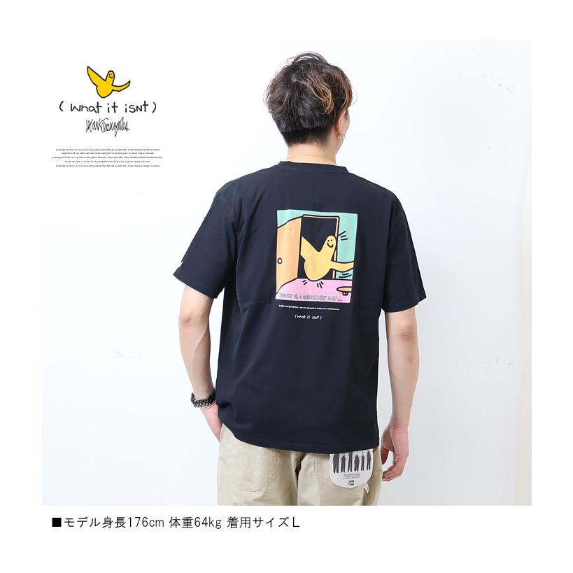 What it isNt ART BY MARK GONZALES マークゴンザレス バックプリント 半袖Tシャツ ビッグシルエット ビッグT メンズ レディース ユニセックス 2H7-13302｜rexone｜09