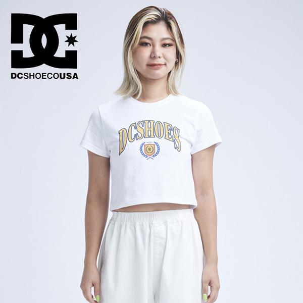 DC SHOES ディーシーシュー レディース カレッジロゴ クロップド 半袖 Tシャツ 半T 半袖Tシャツ LST232409 | DC SHOES