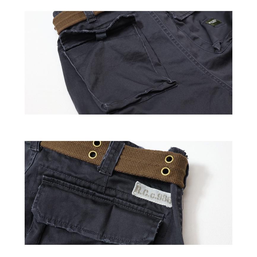 大きいサイズ REAL CRUSH CLOTHING ベルト付き カーゴショーツ カーゴ