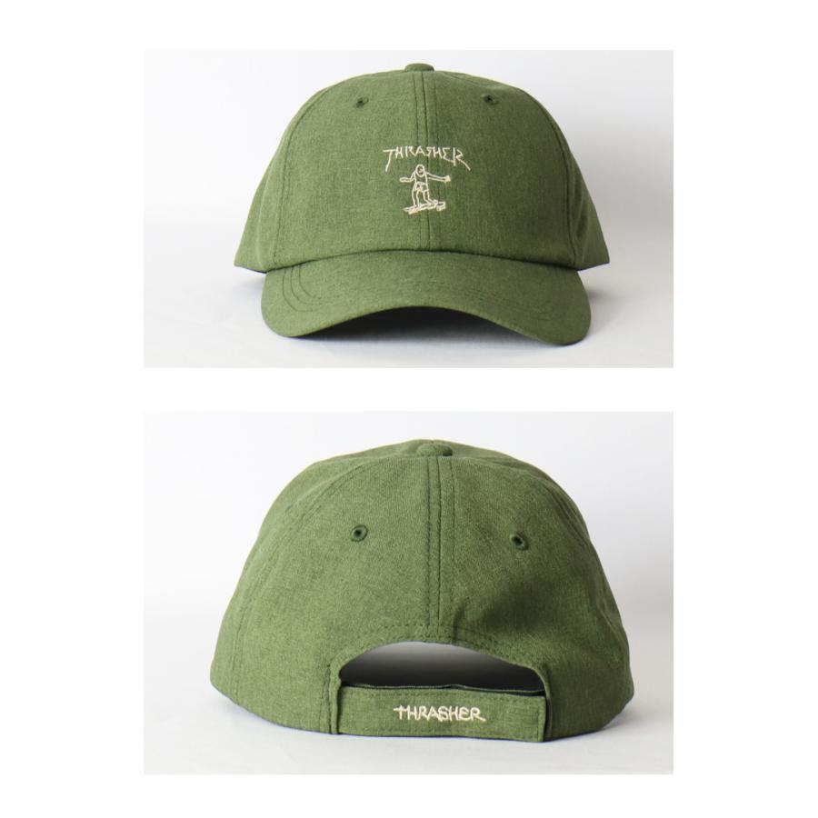 THRASHER（スラッシャー） マークゴンザレス ロゴ刺繍 キャップ ベース