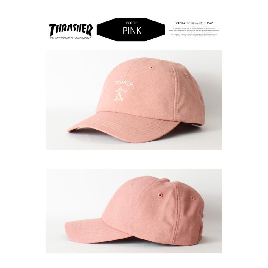 THRASHER（スラッシャー） マークゴンザレス ロゴ刺繍 キャップ ベース