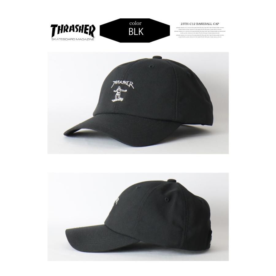 THRASHER（スラッシャー） マークゴンザレス ロゴ刺繍 キャップ ベース