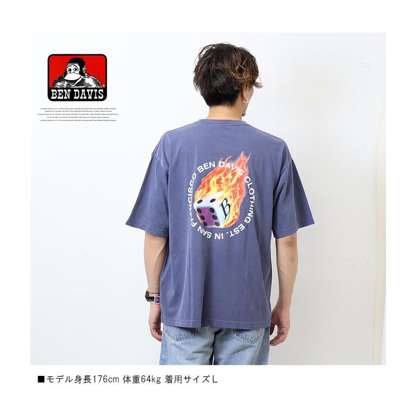 BEN DAVIS（ベンデイビス） ピグメント フレイム ダイス 半袖Tシャツ
