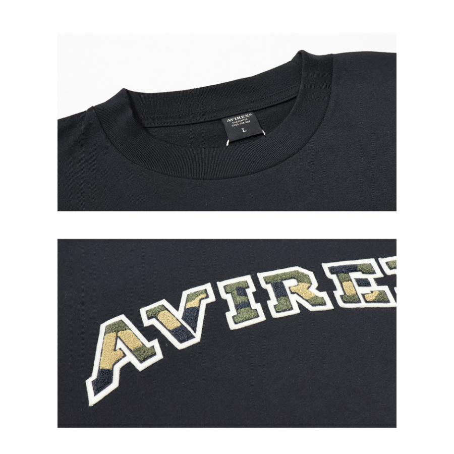 20%OFF SALE セール AVIREX アヴィレックス シェニールロゴ 長袖Tシャツ カモロゴ メンズ ロンT 長T アビレックス 送料無料 783-2230008 6123452｜rexone｜12