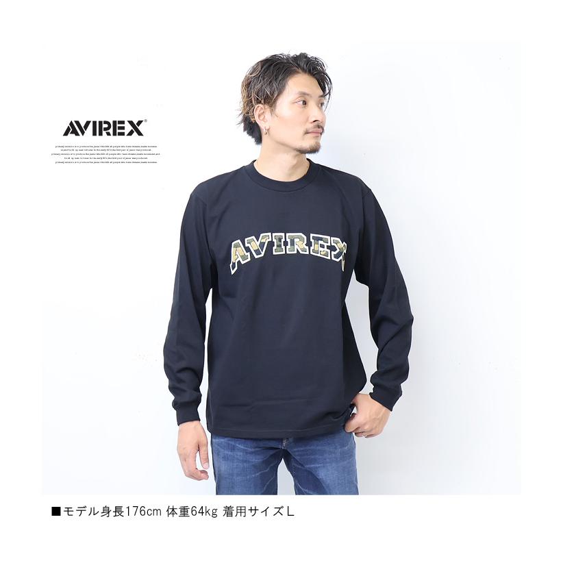 20%OFF SALE セール AVIREX アヴィレックス シェニールロゴ 長袖Tシャツ カモロゴ メンズ ロンT 長T アビレックス 送料無料 783-2230008 6123452｜rexone｜08