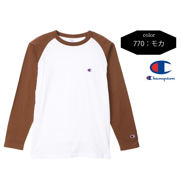 ワンポイントラグランロンT Champion（チャンピオン） ワンポイント ラグラン 長袖Tシャツ ロンT