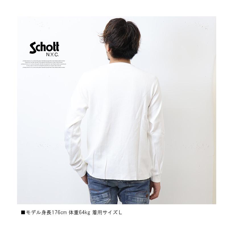 Schott N.Y.C（ショット） Schott ハニカムワッフル クルーネック 長袖