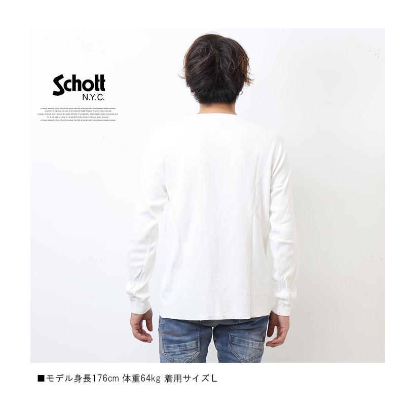 Schott N.Y.C（ショット） Schott ハニカムワッフル ヘンリーネック