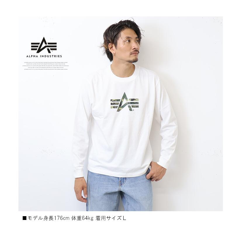 ALPHA INDUSTRIES アルファ インダストリーズ ロゴプリント 長袖 Tシャツ A-MARK プリントTシャツ メンズ 長T ロンＴ 長袖Tシャツ TC1590｜rexone｜11