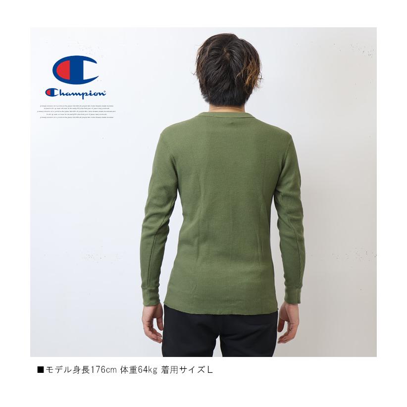 Champion チャンピオン サーマル素材 長袖Tシャツ ロンT 長T ワンポイントロゴ ベーシック BASIC メンズ レディース ユニセックス C3-Y436 | Champion | 11