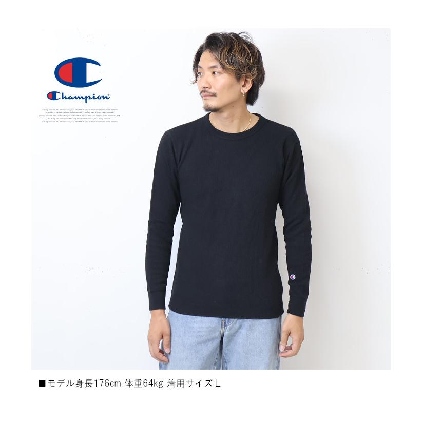 Champion チャンピオン サーマル素材 長袖Tシャツ ロンT 長T ワンポイントロゴ ベーシック BASIC メンズ レディース ユニセックス C3-Y436 | Champion | 13