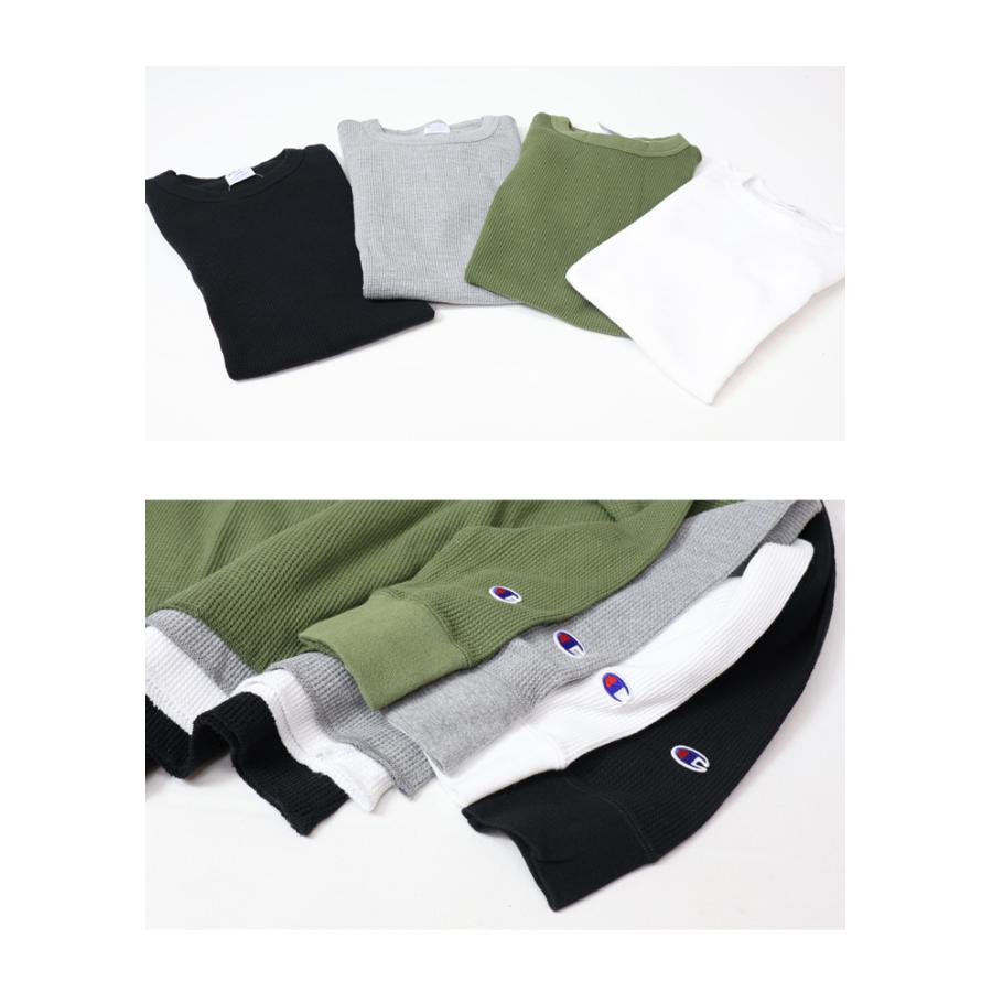 Champion チャンピオン サーマル素材 長袖Tシャツ ロンT 長T ワンポイントロゴ ベーシック BASIC メンズ レディース ユニセックス C3-Y436 | Champion | 16
