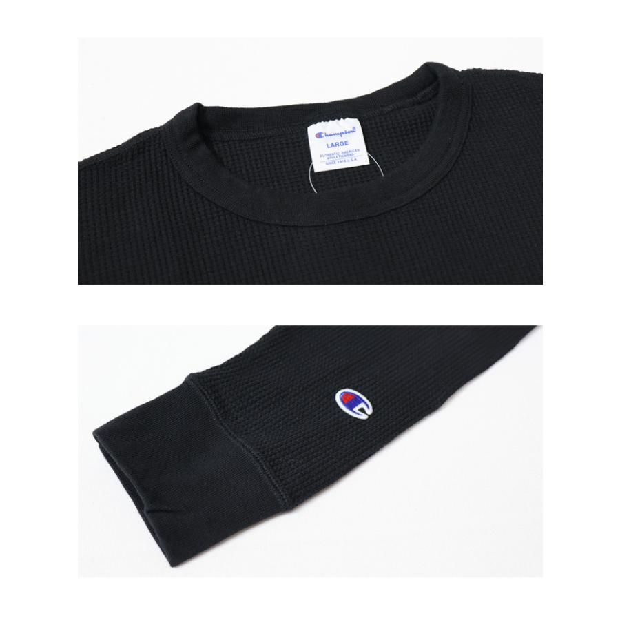 Champion チャンピオン サーマル素材 長袖Tシャツ ロンT 長T ワンポイントロゴ ベーシック BASIC メンズ レディース ユニセックス C3-Y436 | Champion | 18