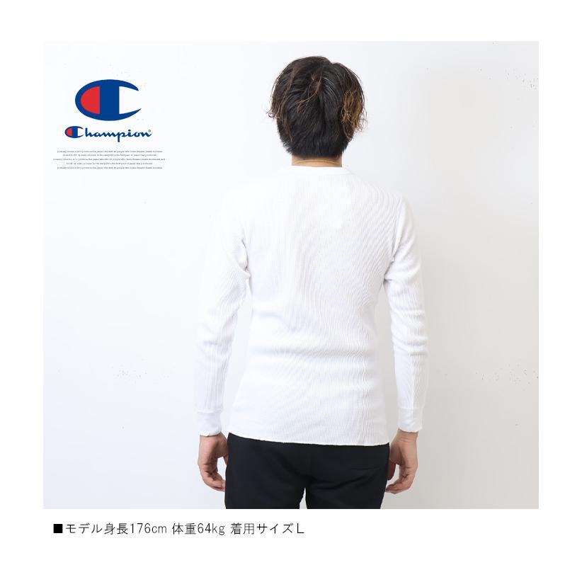 Champion チャンピオン サーマル素材 長袖Tシャツ ロンT 長T ワンポイントロゴ ベーシック BASIC メンズ レディース ユニセックス C3-Y436 | Champion | 05