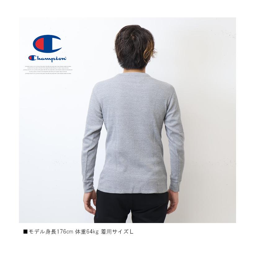 Champion（チャンピオン） サーマル素材 長袖Tシャツ ロンT 長T ワン