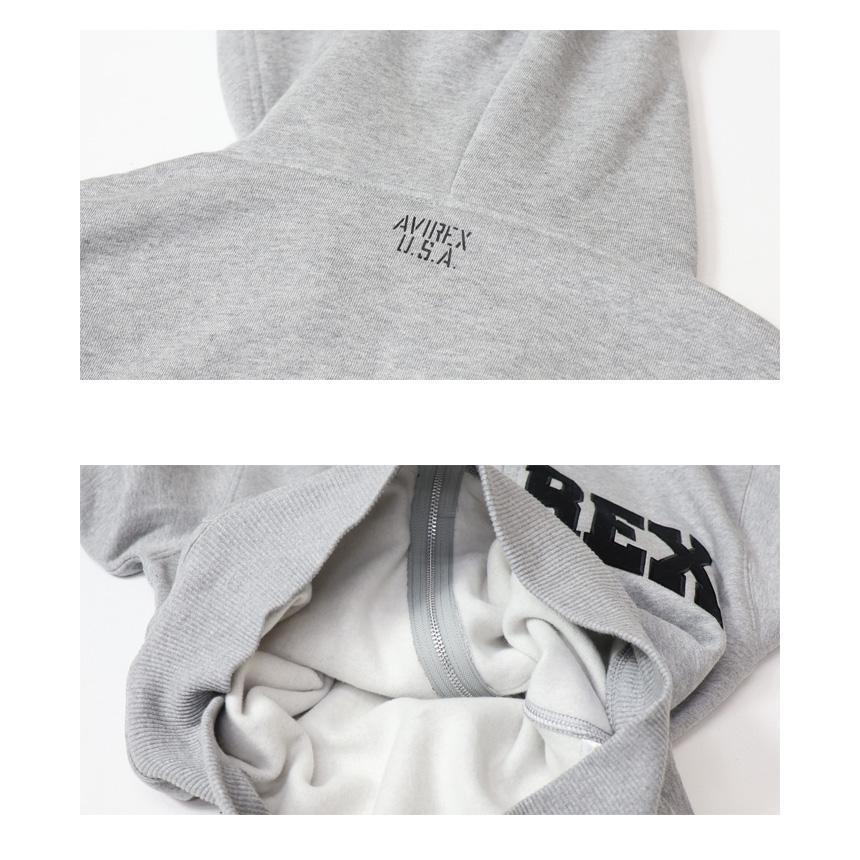 AVIREX アヴィレックス ロゴアップリケ スウェットジップ