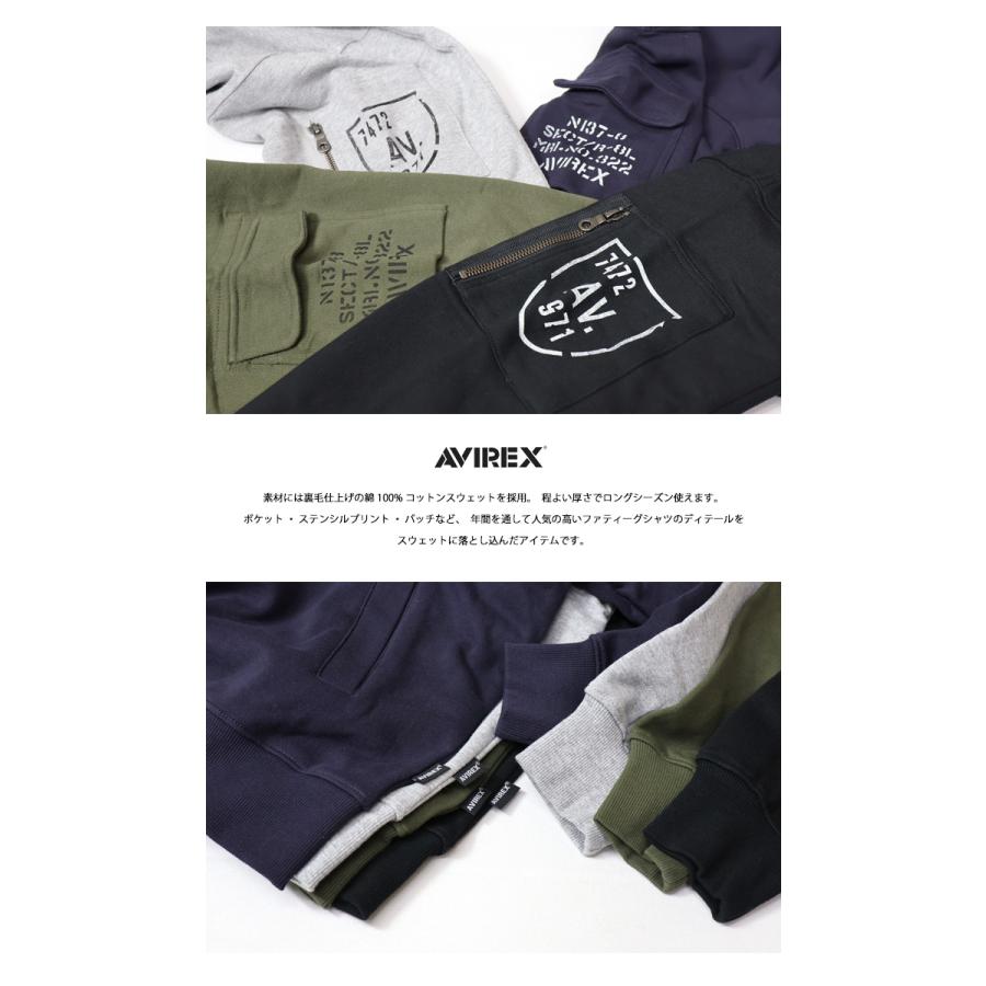 AVIREX（アヴィレックス） ファティーグ スタンドジップジャケット 裏