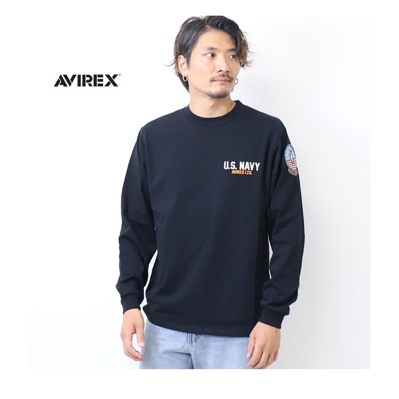 AVIREX（アヴィレックス） TOP GUN トップガン 長袖Tシャツ サガラ刺繍 